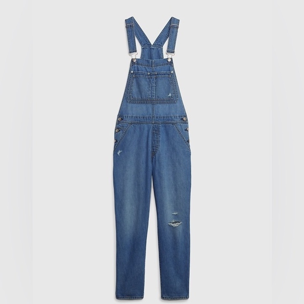 Gap Denim Overalls | Medium Wash | NWT | Size Large Tall (LT) | High-Rise